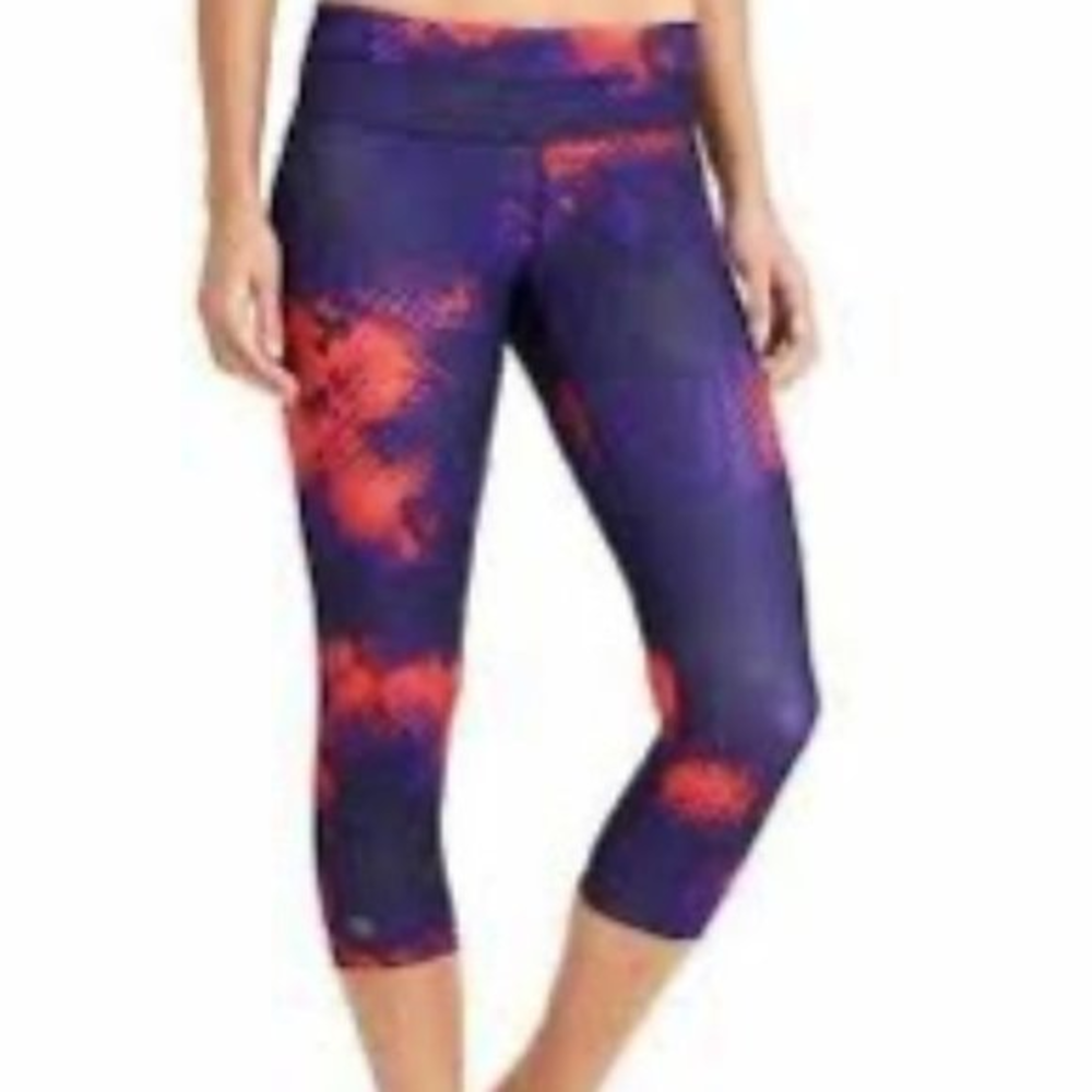 Athleta MultiColor Electro Sonar Capri‎ XS EUC